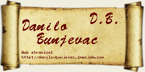 Danilo Bunjevac vizit kartica